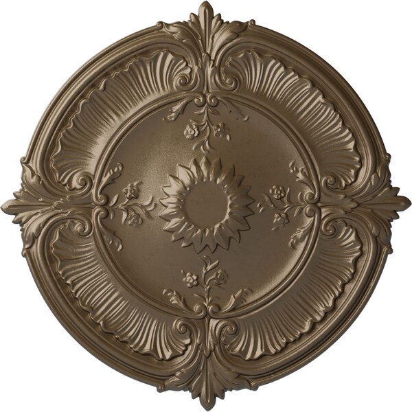 Ekena Millwork Attica Acanthus Leaf Ceiling Medallion (Canopies up to 3 1/4"), 30 1/8"OD x 1 1/2"P, Warm Silver CM30ATWSS - main